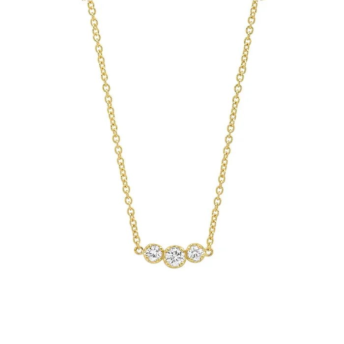 3 Illusion Set Diamond Necklace