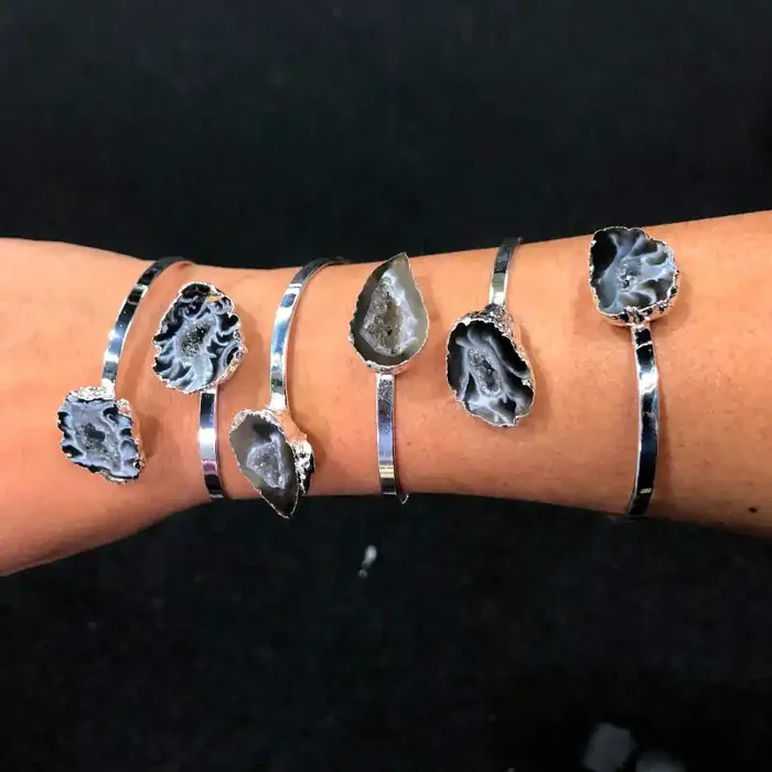 3 x Raw Druzy Gemstone Bracelet – BR 961