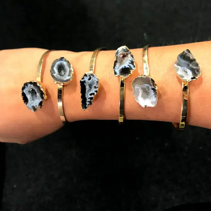 3 x Raw Druzy Gemstone Bracelet – BR 971