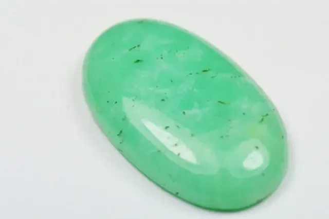 31.5mm Green Chrysoprase oval cabochon from Australia