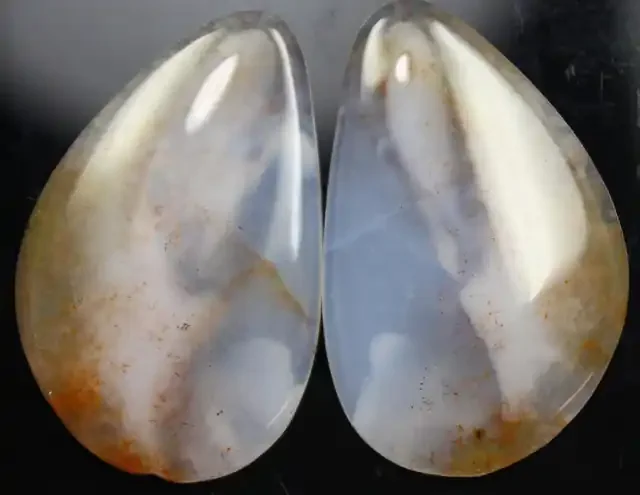 31.60 CTS DENDRITIC AGATE PAIR OF POLISHED STONES