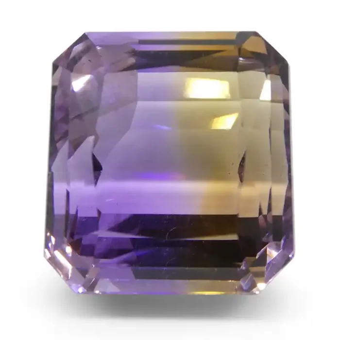 31.87 ct Square Ametrine, 100% Natural Very Rare Single Source Gem Bolivia