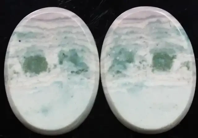 32.20 CTS WAVE JASPER PAIR FLAT CAB POLISHED STONE