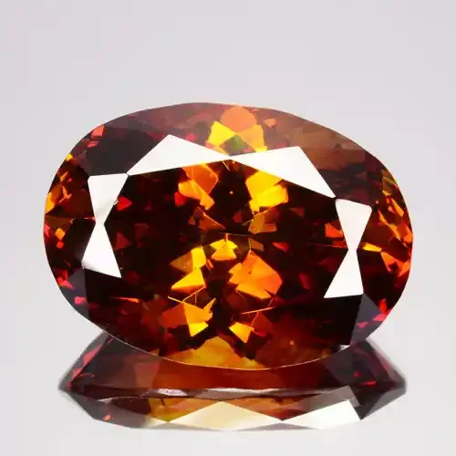 32.38 Cts Natural Fire Sunset Orange Sphalerite Oval Cut Spain Gem (Video A