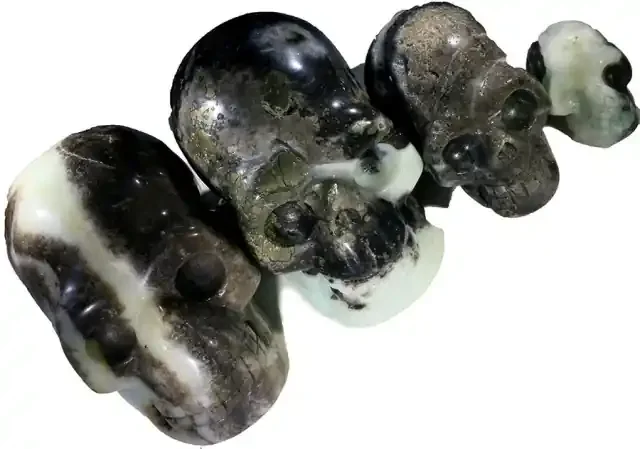 3215.00 ct Set of 4 Family Jasper Skulls