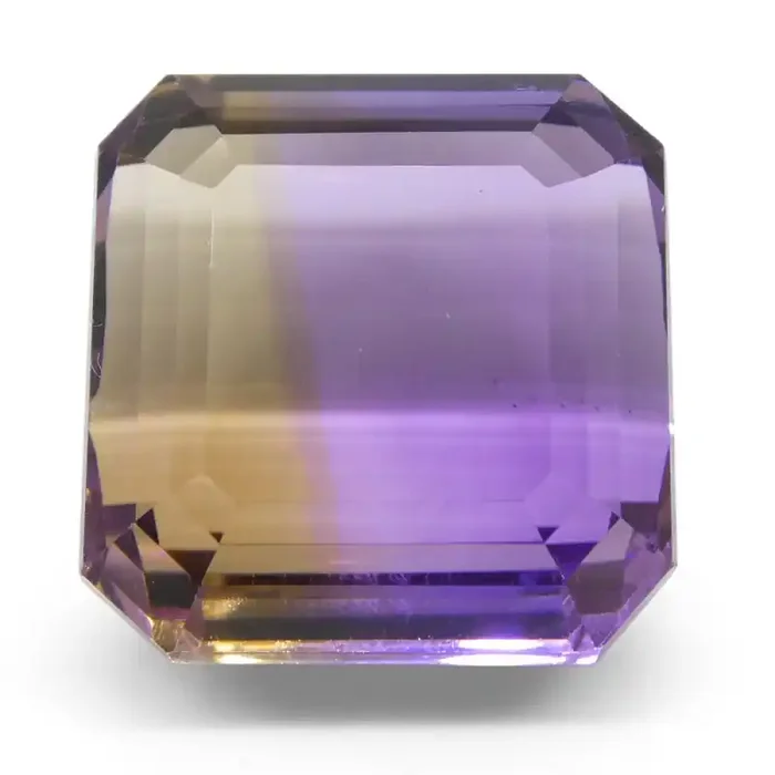 33.59 ct Square Ametrine, 100% Natural Very Rare Single Source Gem Bolivia