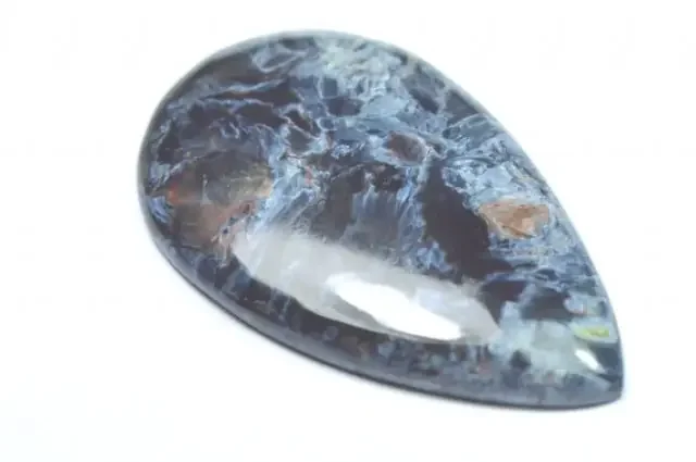 33mm Pietersite blue cabochon drop pear heart AAA