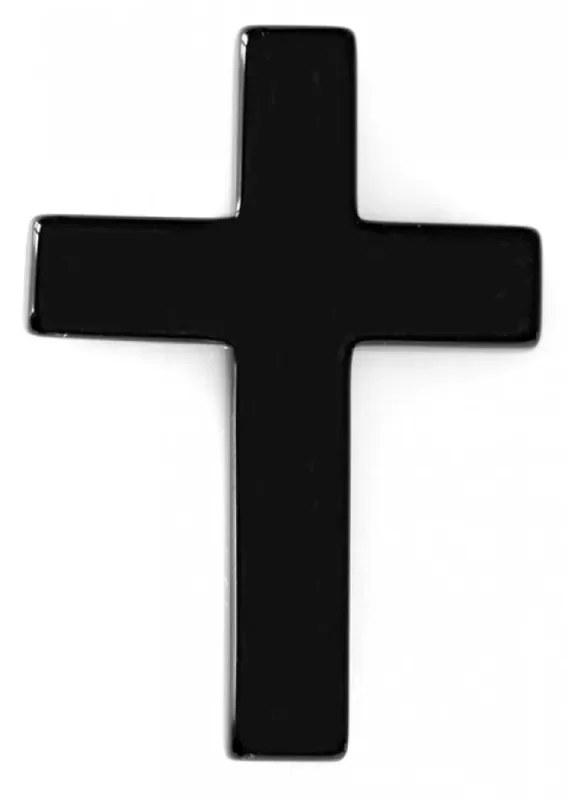 34.24cts Onyx Cross with Drill Hole