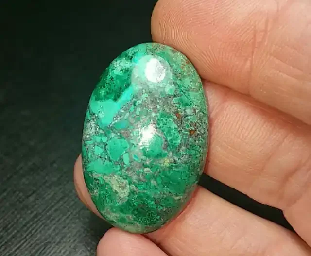 34mm 46ct Chrysocolla dioptase Cabochon