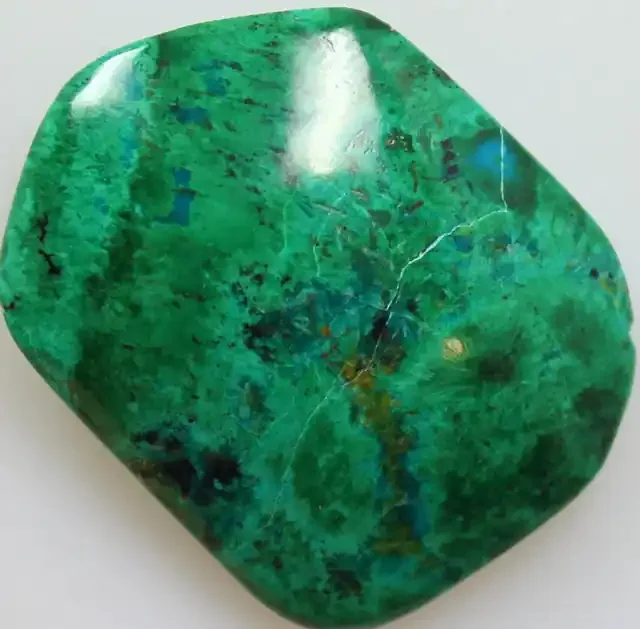 35.00CTS TOP CHRYSOCOLLA GREEN/BLUE POLISHED STONE FROM PERU
