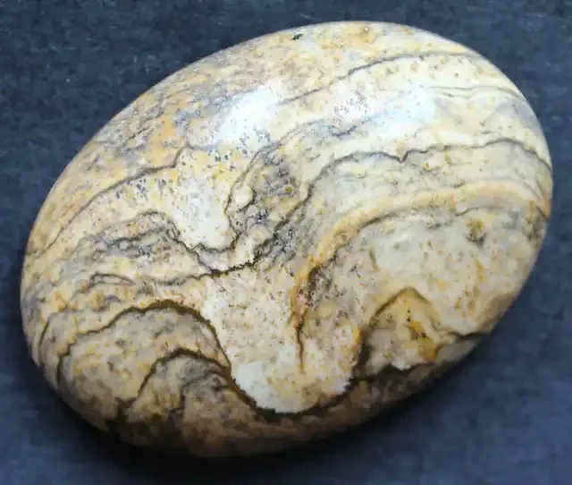 35.70 CTS SCENIC AMERICAN OWYHEE JASPER CABOCHON STONE
