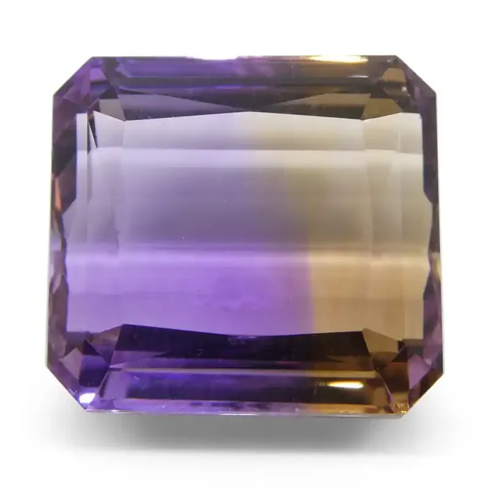 36.27 ct Square Ametrine, 100% Natural Very Rare Single Source Gem Bolivia