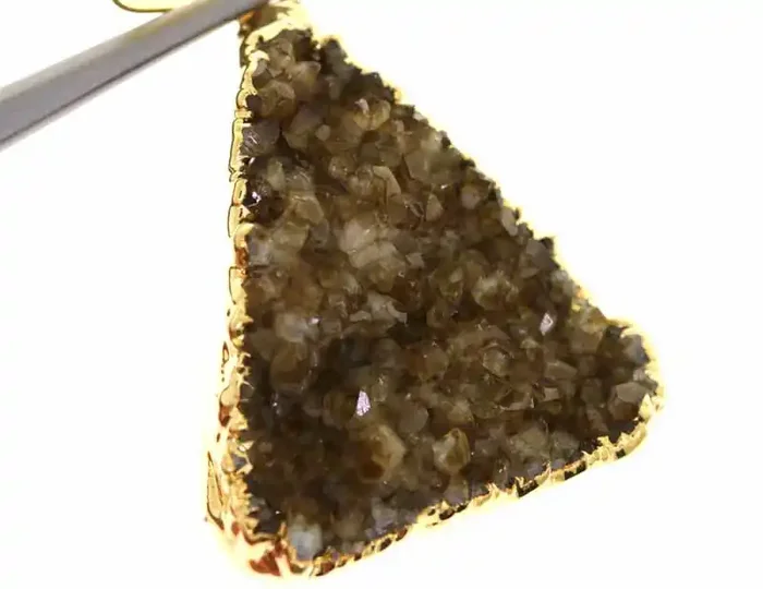 37.15 CTS CITRINE CRYSTAL GOLD PLATED PENDANT SG-3183