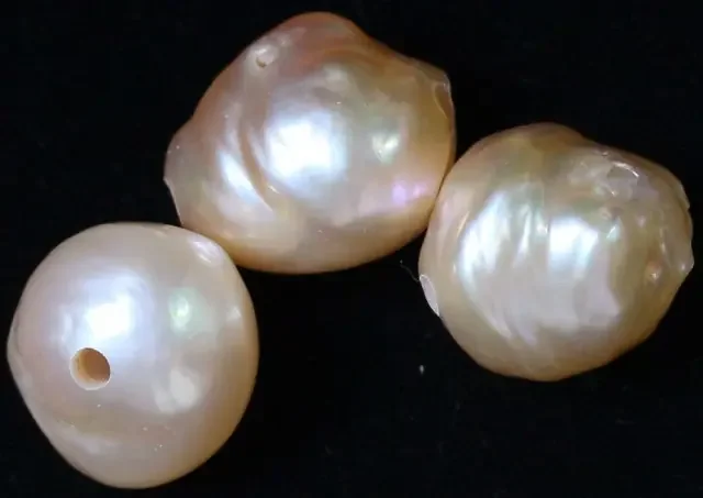 37.20 cts 3 natural Apricot Pearls PPP 797