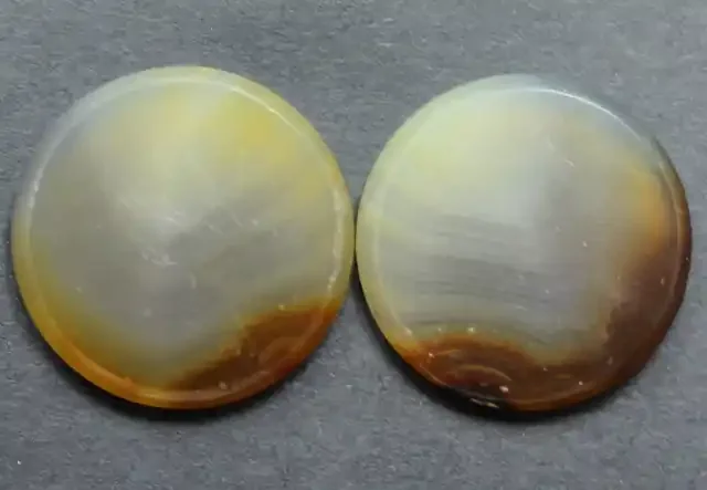 37.20 CTS WYOMING AGATE PAIR PERFECT FOR EARRINGS