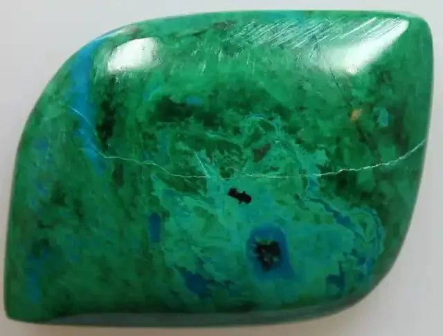 37.55CTS TOP CHRYSOCOLLA GREEN/BLUE POLISHED STONE FROM PERU
