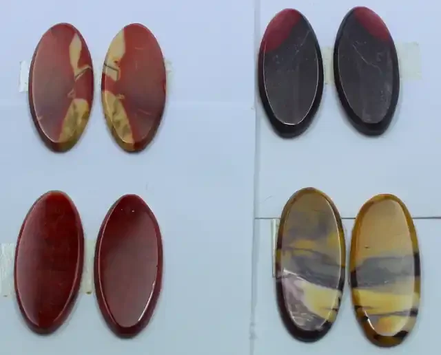 38.00 CTS – 4 SETS OF MOOKAITE JASPER PAIR PARCEL DEAL