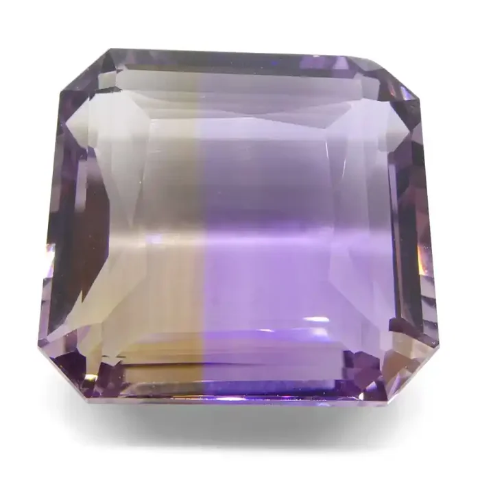 39.25 ct Square Ametrine, 100% Natural Very Rare Single Source Gem Bolivia