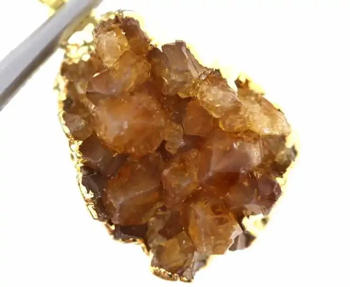 39.45 CTS CITRINE CRYSTAL GOLD PLATED PENDANT SG-3160