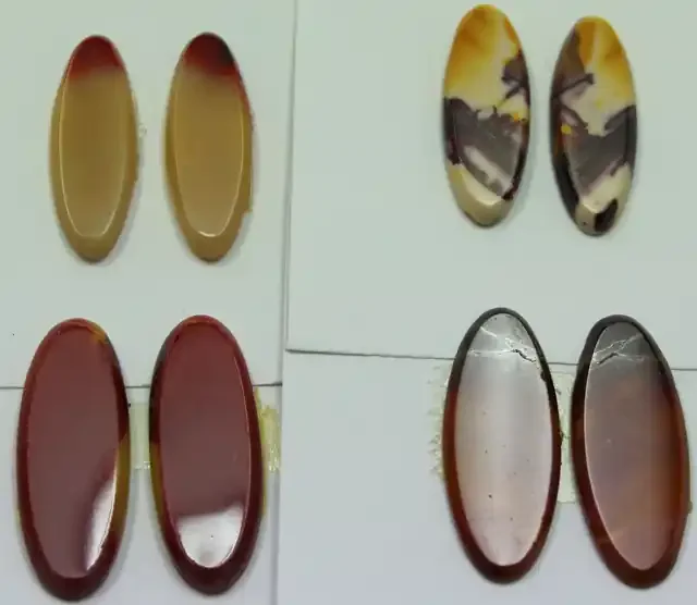 39.50 CTS – 4 SETS OF MOOKAITE JASPER PAIR PARCEL DEAL