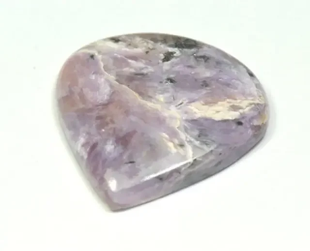 39mm CHAROITE purple heart cabochon 39 by 38 by 7mm 77.50ct
