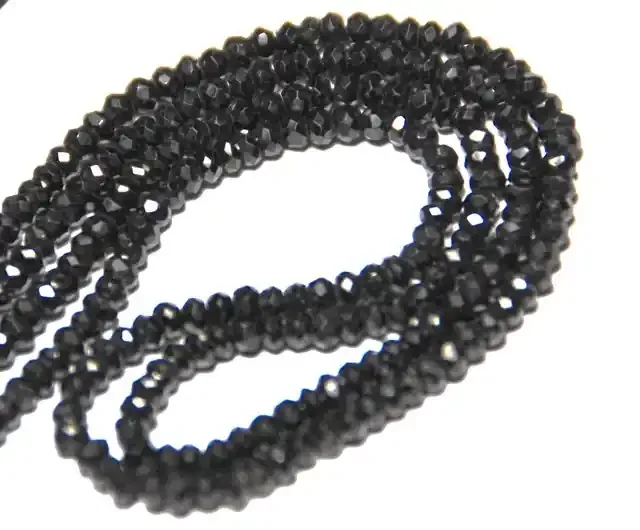 3mm AA BLACK SPINEL faceted beads 13.5