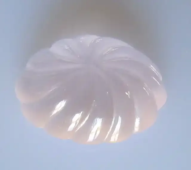 4.02cts Rose Quartz Fluted Oval Cabochon Super Quality