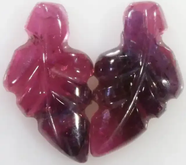 4.20 Cts pair matching tourmaline carvings GOGO 1339