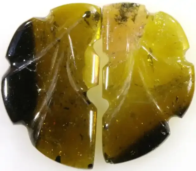 4.35 Cts pair matching tourmaline carvings GOGO 1513