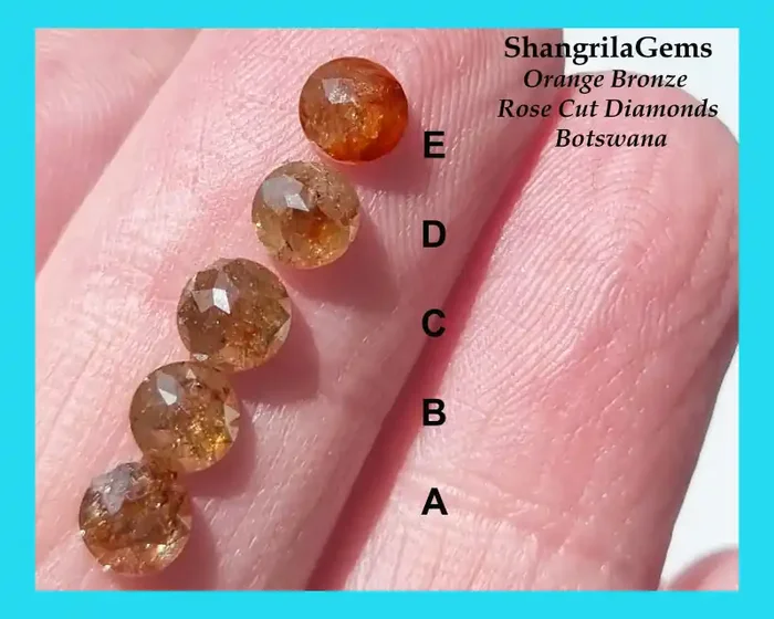 4.8mm (Diamond D) Rose Cut Cognac diamond 0.47ct Botswana