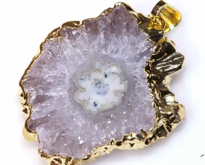 40.80 CTS URUGUAY AMETHYST STALACTITE PENDANT SG-3306