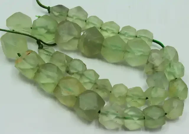 415CTS-1 STRAND FLUORITE BEADS 14 INCH CLASP