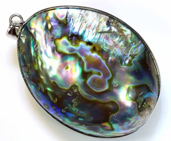 42.40 CTS PAUA SHELL PENDANT NATURAL DOUBLE SIDED NP-590