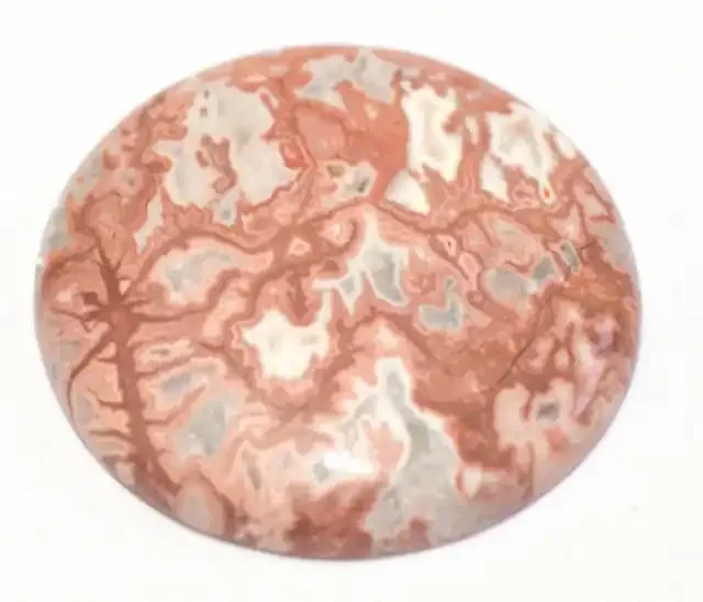 42mm Red Mexican Lace Agate cabochon round