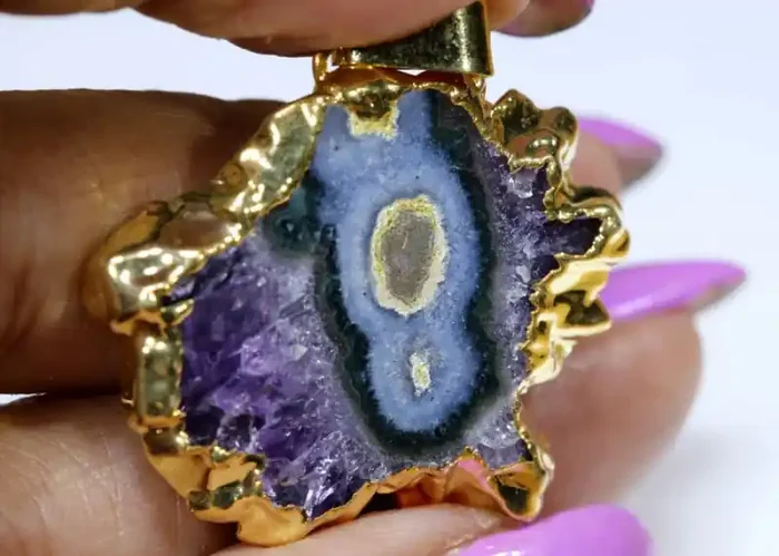43.40 CTS URUGUAY AMETHYST STALACTITE PENDANT SG-3359