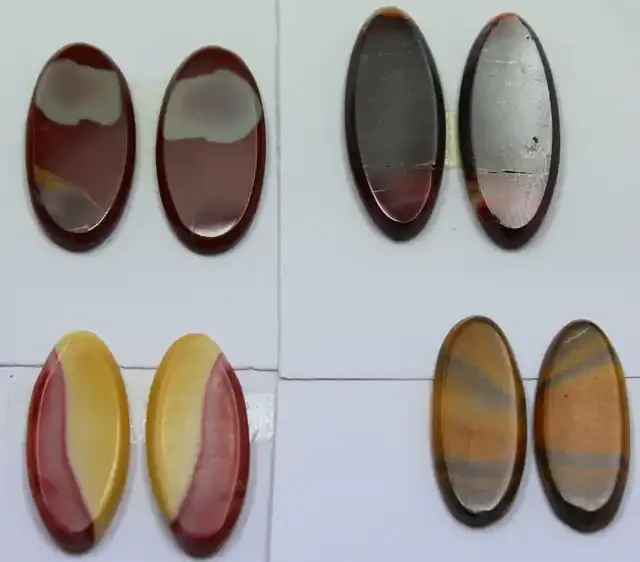 43.50 CTS – 4 SETS OF MOOKAITE JASPER PAIR PARCEL DEAL