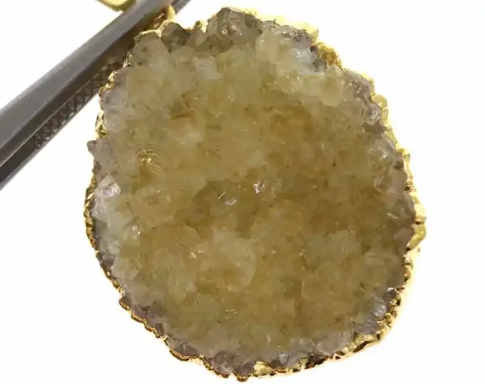 43.65 CTS CITRINE CRYSTAL GOLD PLATED PENDANT SG-3184