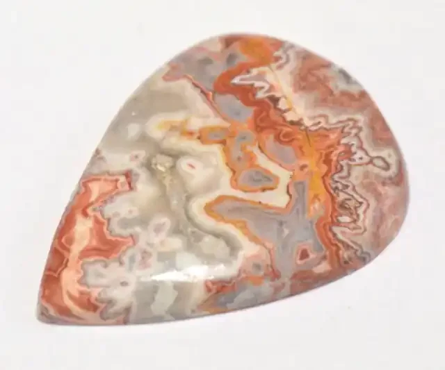 43mm Red Mexican Lace Agate cabochon drop shape