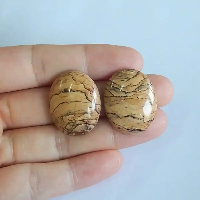 44.5ct Natural picture jasper cabochon beads customized jewelry (18091594)