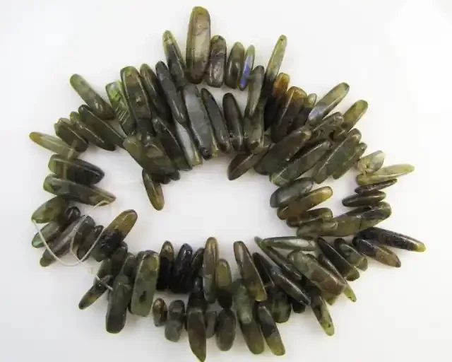 440 CTS WILD LABRADORITE STRAND BEADS GG 1874