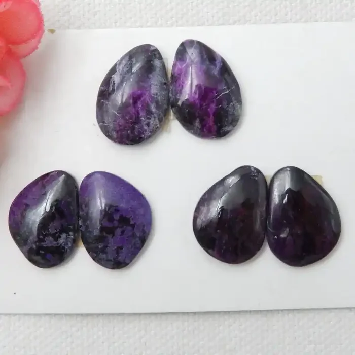 45cts Natural Sugilite Cabochons Lot, Cabochon Pair,Loose Gemstone