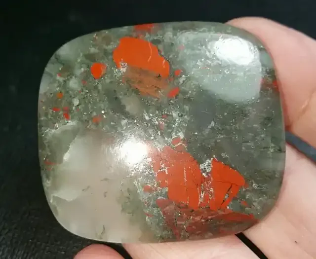 45mm Bloodstone with pyrite can be called seftonite also