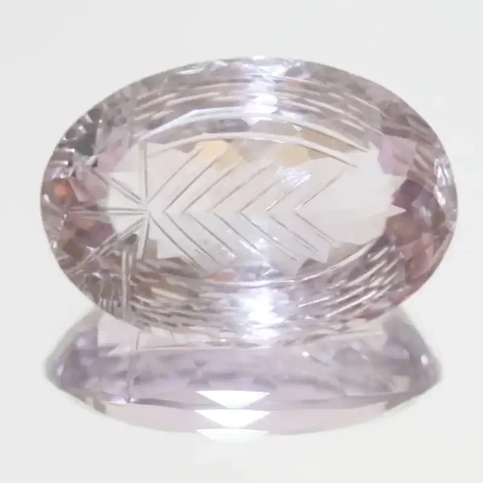 46.2 Ct Natural Amethyst Carved Oval 29x20mm-(SKU482)
