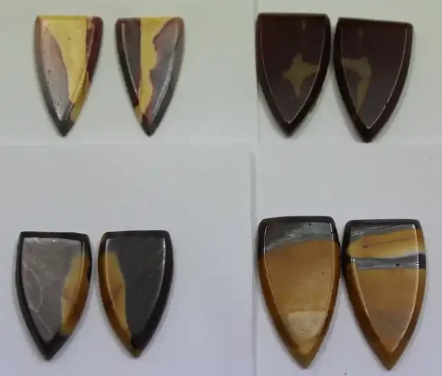 46.50 CTS – 4 SETS OF MOOKAITE JASPER PAIR PARCEL DEAL