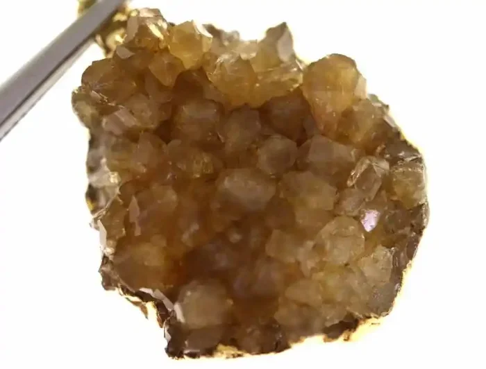 46CTS CITRINE CRYSTAL GOLD PLATED PENDANT SG-3204