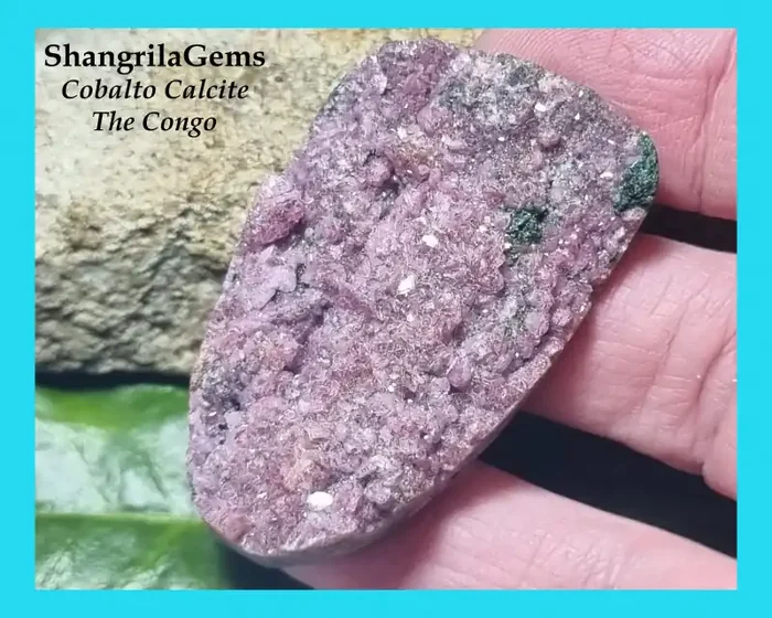46mm cabochon Cobalto Cobalt Calcite Druzy crystal cabochon untreated 106ct