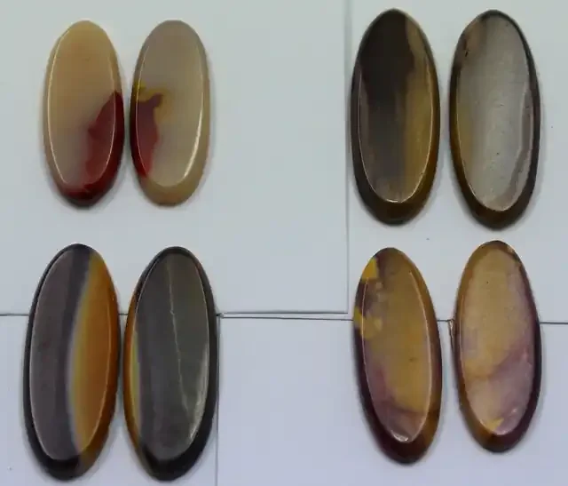 47.00 CTS – 4 SETS OF MOOKAITE JASPER PAIR PARCEL DEAL