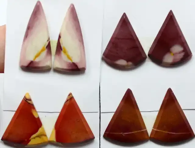 48.00 CTS – 4 SETS OF MOOKAITE JASPER PAIR PARCEL DEAL