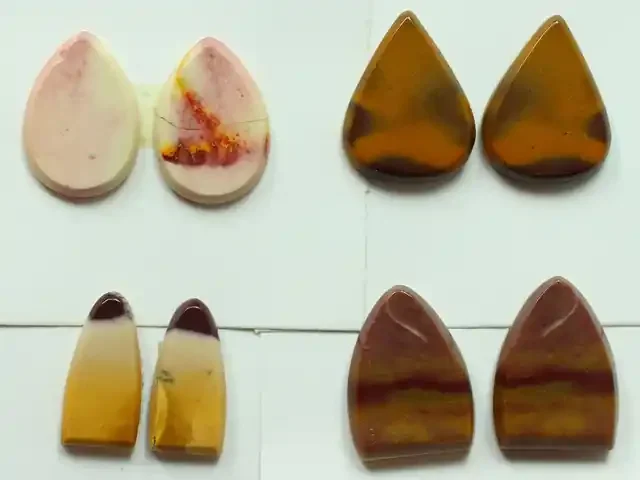 48.00 CTS – 4 SETS OF MOOKAITE JASPER PAIR PARCEL DEAL