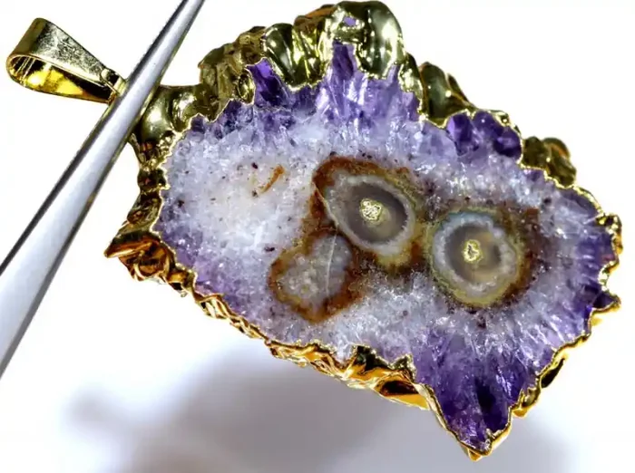48.50 CTS URUGUAY AMETHYST STALACTITE PENDANT SG-3391